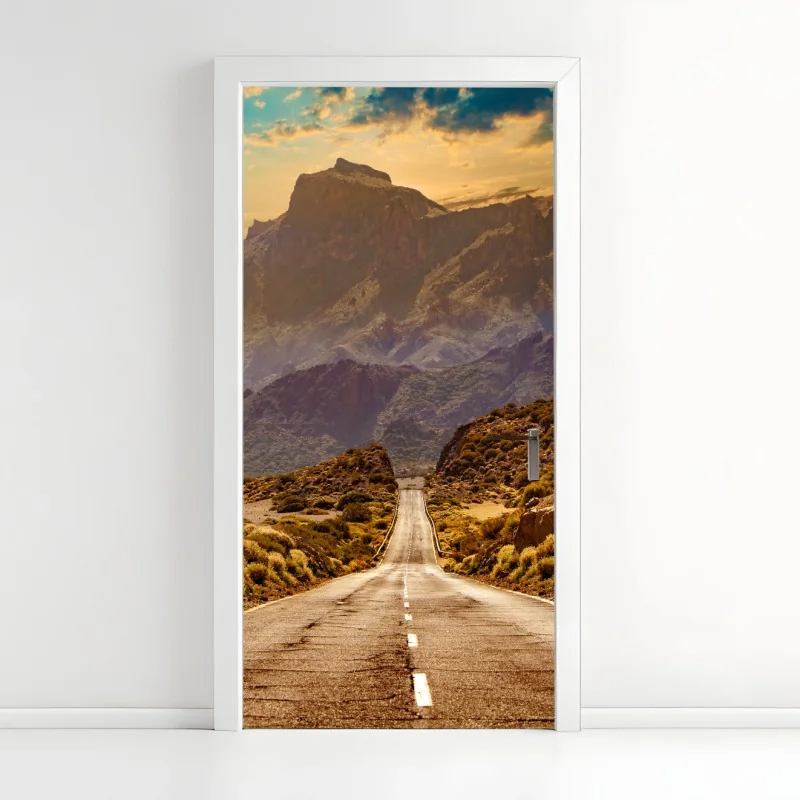 Türaufkleber intensive rote rosen nahaufnahme – Wallnifity®