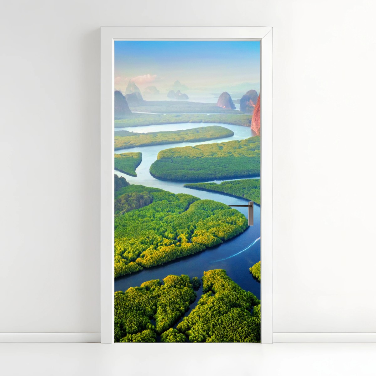 Türaufkleber sonnenaufgang über der Phang Nga Bucht – Wallnifity®