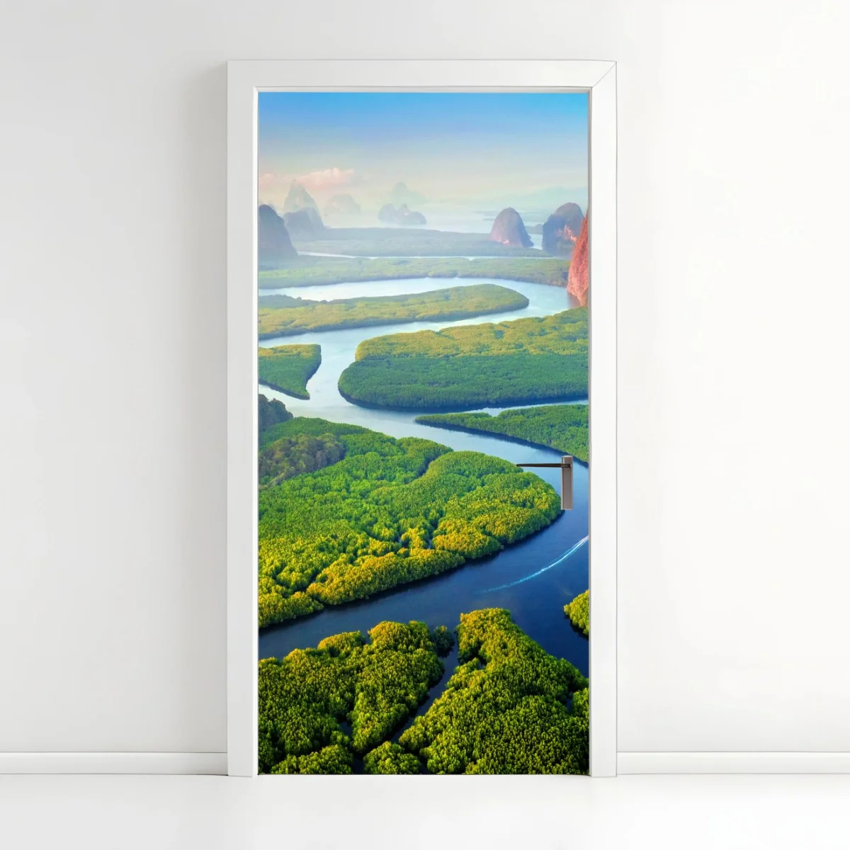 Türaufkleber sonnenaufgang über der Phang Nga Bucht – Wallnifity®