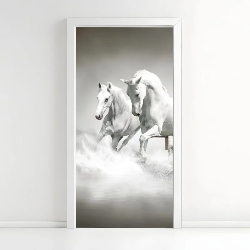 Türaufkleber intensive rote rosen nahaufnahme – Wallnifity®