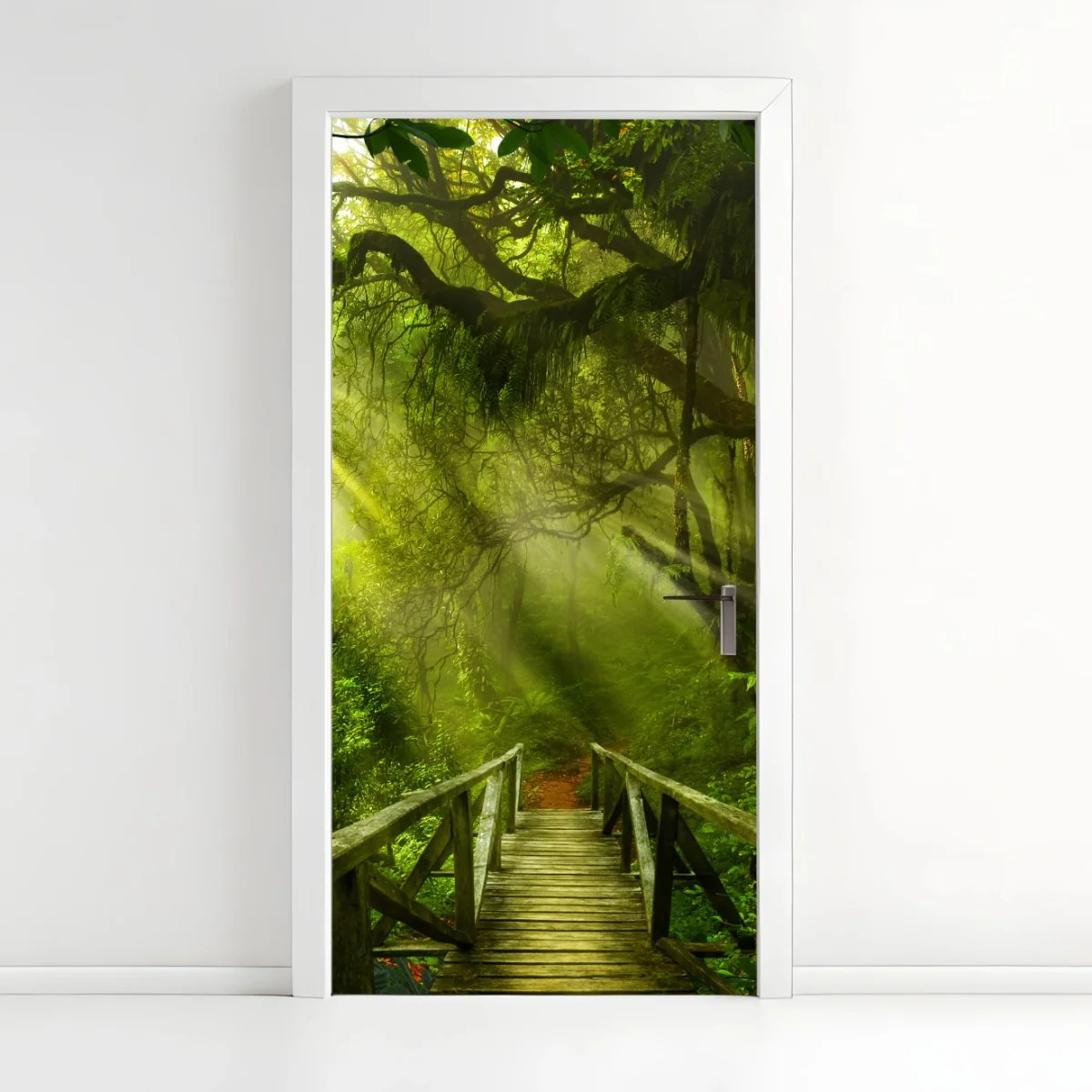 Türaufkleber sonnenbeschienener waldweg – Wallnifity®