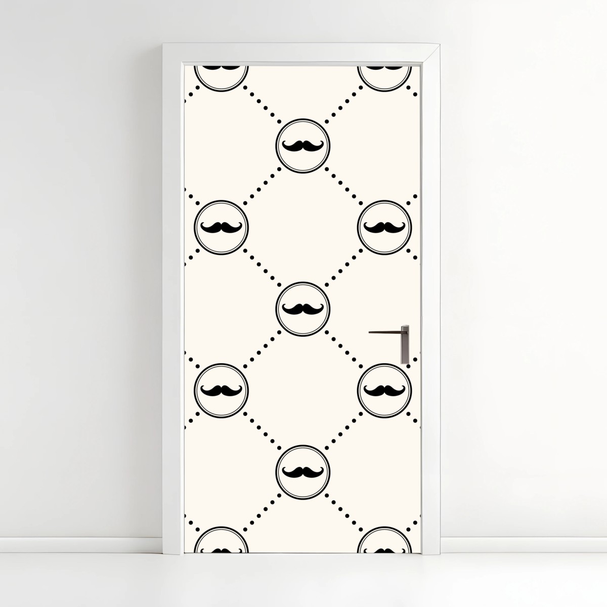Türaufkleber verspieltes schnurrbartmuster – Wallnifity® Türaufkleber verspieltes schnurrbartmuster – Wallnifity®