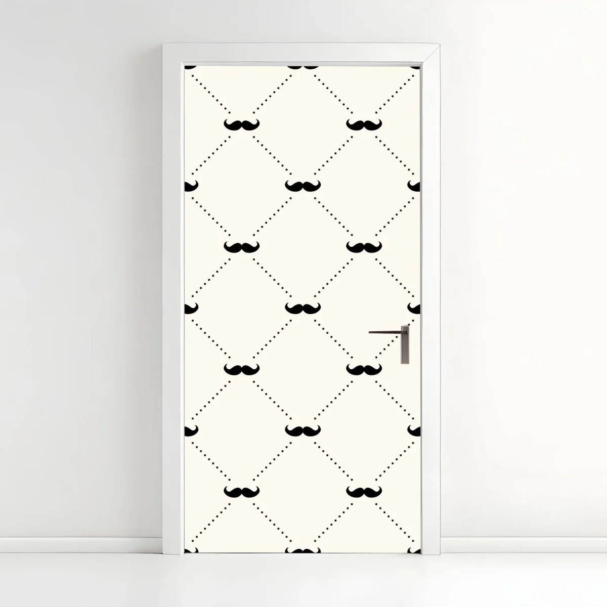 Türaufkleber verspieltes schnurrbartmuster – Wallnifity®