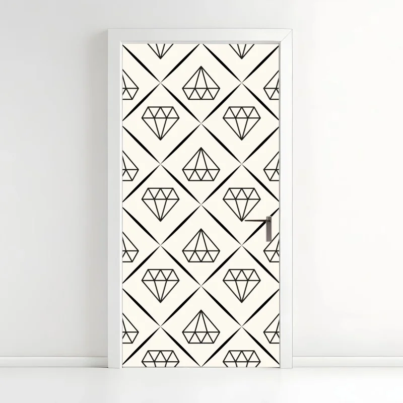 Türaufkleber geometrisches diamantmuster