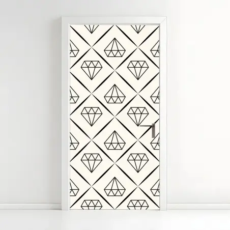 Türaufkleber geometrisches diamantmuster – Wallnifity®