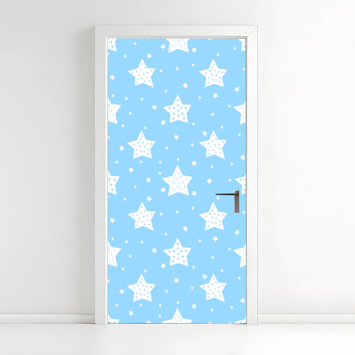 Türaufkleber weiche blaue sterne für das kinderzimmer – Wallnifity®