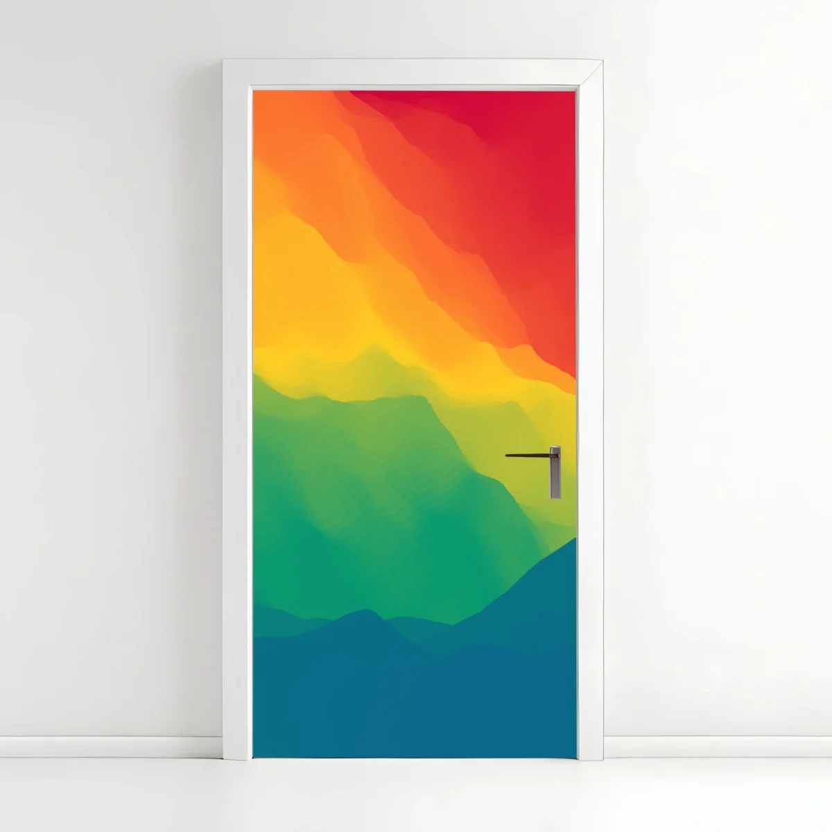 Türaufkleber kräftiger geschichteter bergverlauf – Wallnifity® Türaufkleber kräftiger geschichteter bergverlauf – Wallnifity®