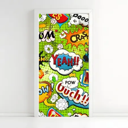 Türaufkleber lebhafte pop-art-comic-collage – Wallnifity®