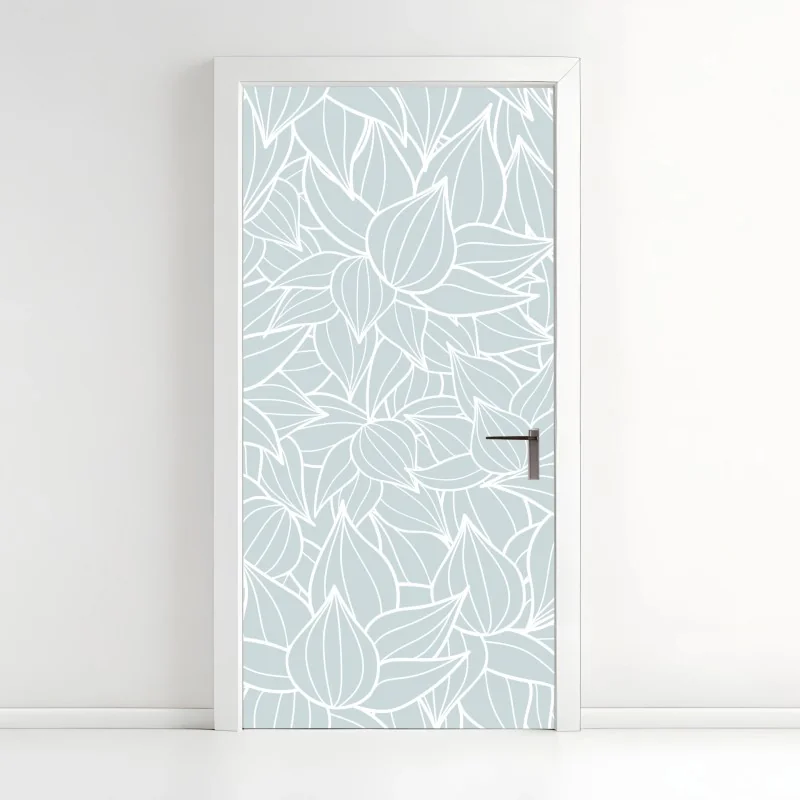 Türaufkleber sonnenuntergang über grüner wiese – Wallnifity®