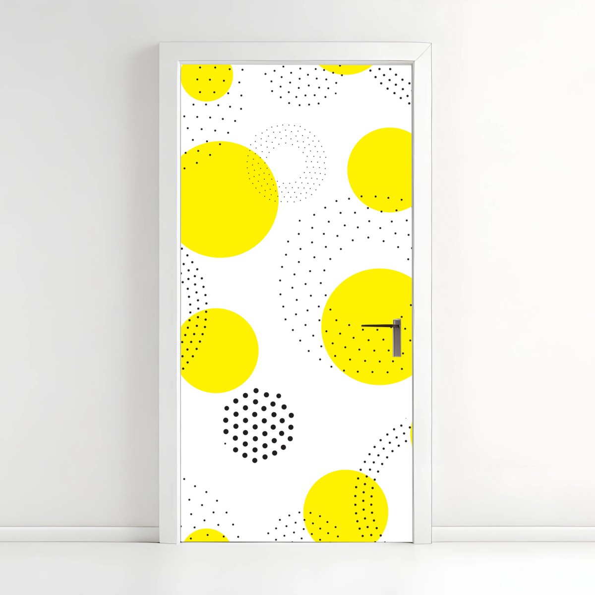 Türaufkleber leuchtendes gelbes punktemuster für kinderzimmer – Wallnifity® Türaufkleber leuchtendes gelbes punktemuster für kinderzimmer – Wallnifity®