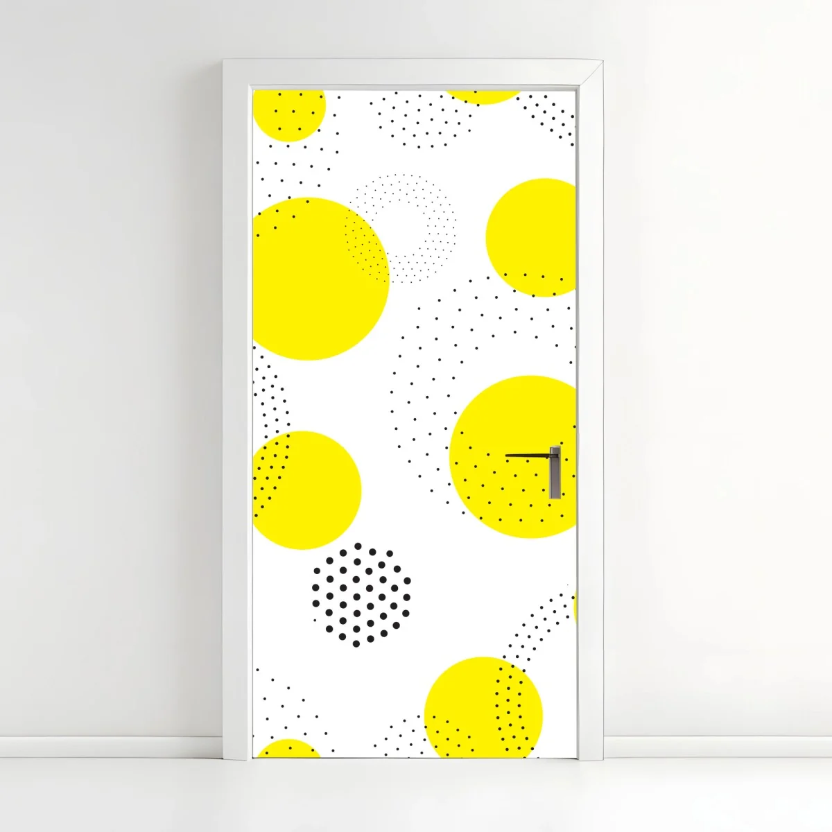 Türaufkleber leuchtendes gelbes punktemuster für kinderzimmer – Wallnifity® Türaufkleber leuchtendes gelbes punktemuster für kinderzimmer – Wallnifity®