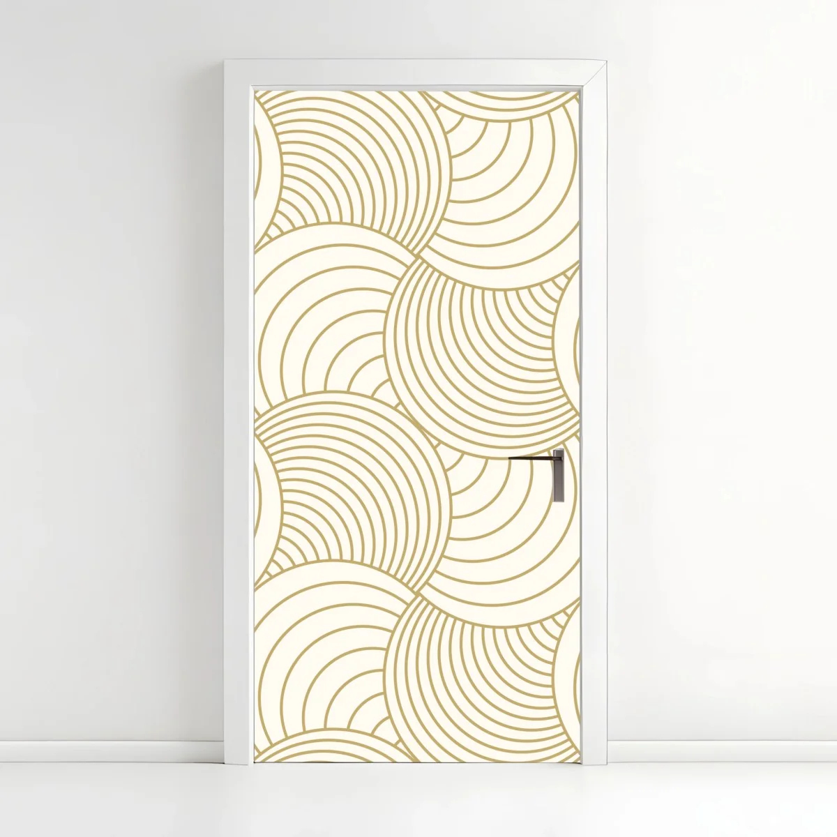Türaufkleber goldenes art deco kreismuster – Wallnifity®
