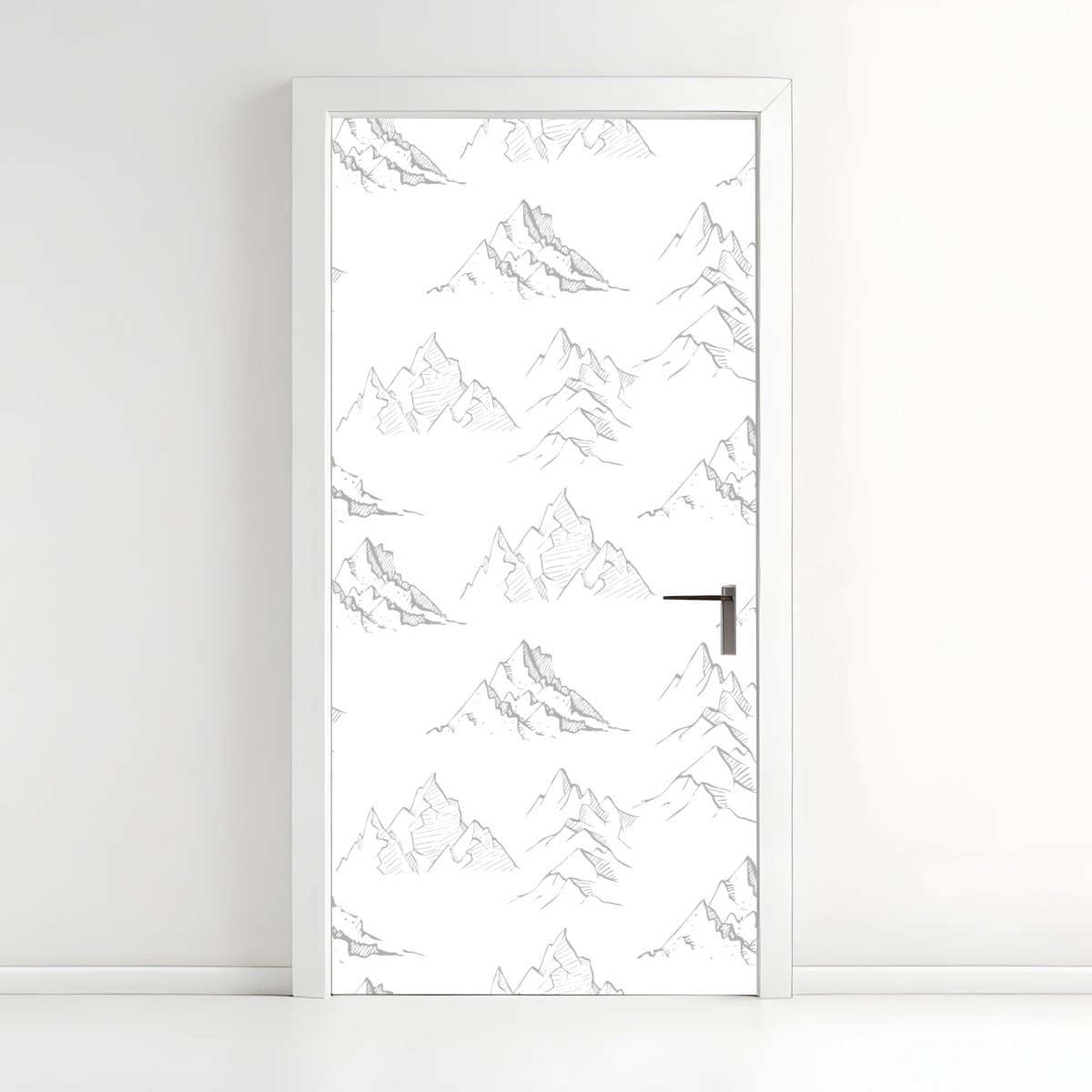 Türaufkleber handgezeichnetes bergmuster – Wallnifity® Türaufkleber handgezeichnetes bergmuster – Wallnifity®
