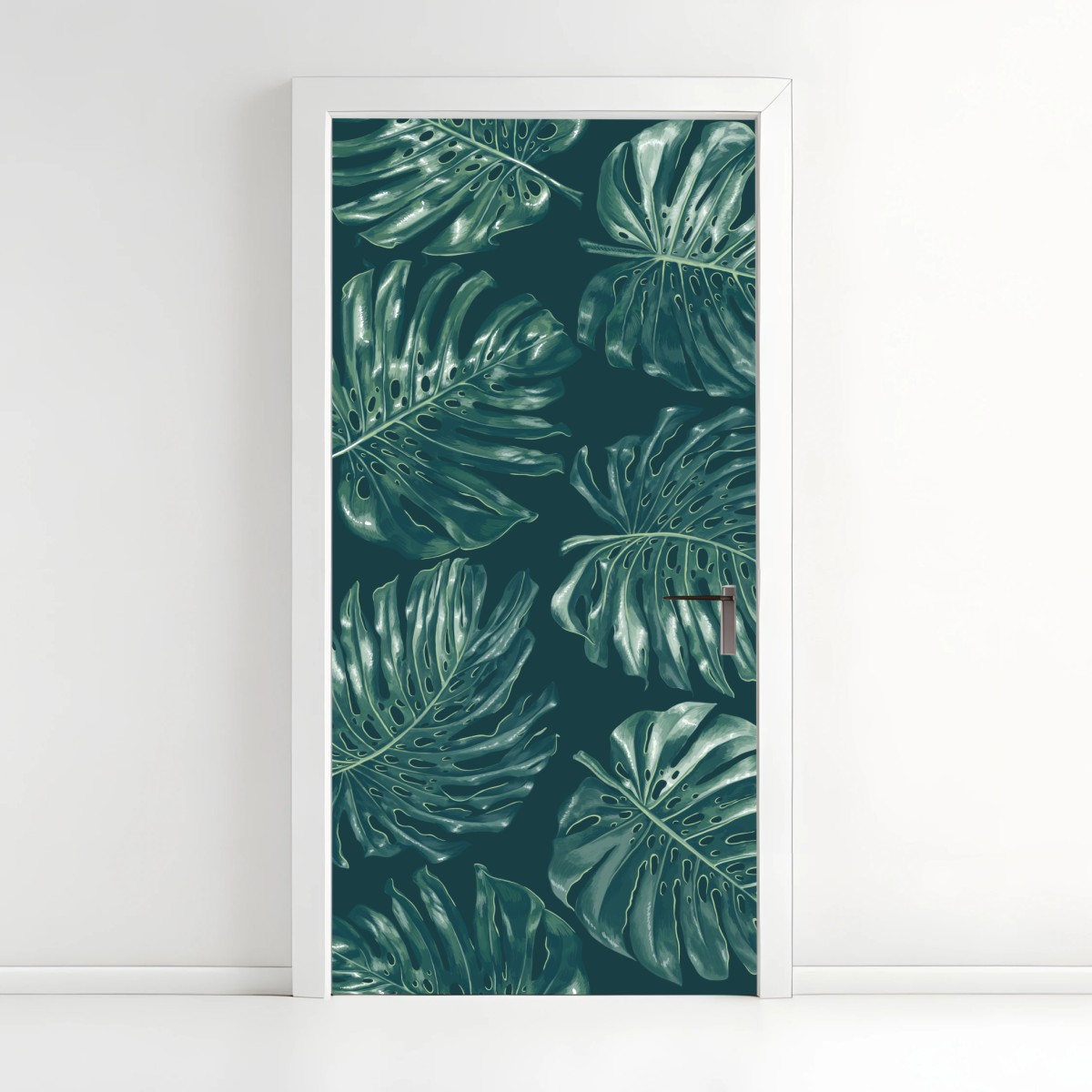 Türaufkleber tropisches monstera-blattmuster – Wallnifity®