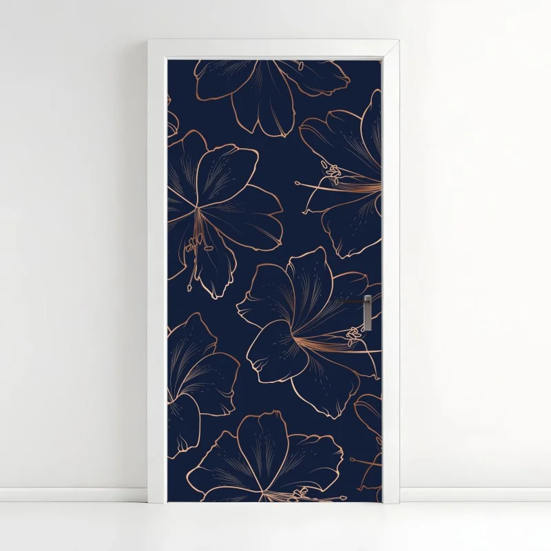 Türaufkleber intensive rote rosen nahaufnahme – Wallnifity®