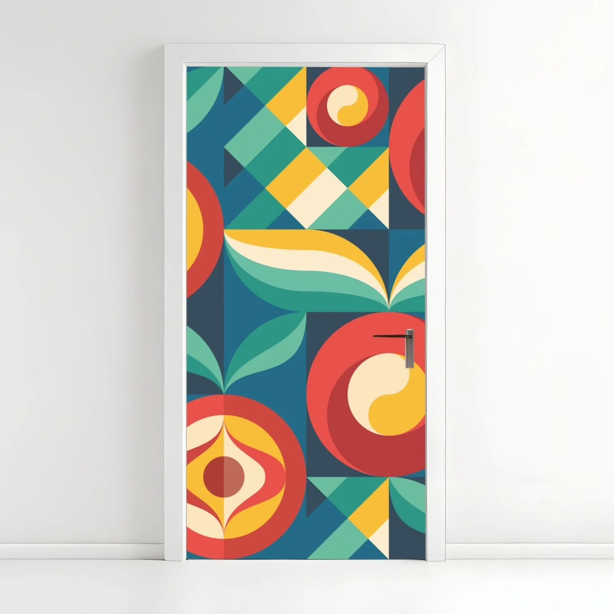 Türaufkleber lebhaftes geometrisches blumenmuster – Wallnifity® Türaufkleber lebhaftes geometrisches blumenmuster – Wallnifity®