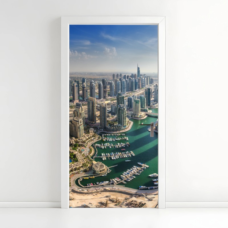 Türaufkleber Dubai Marina panorama skyline