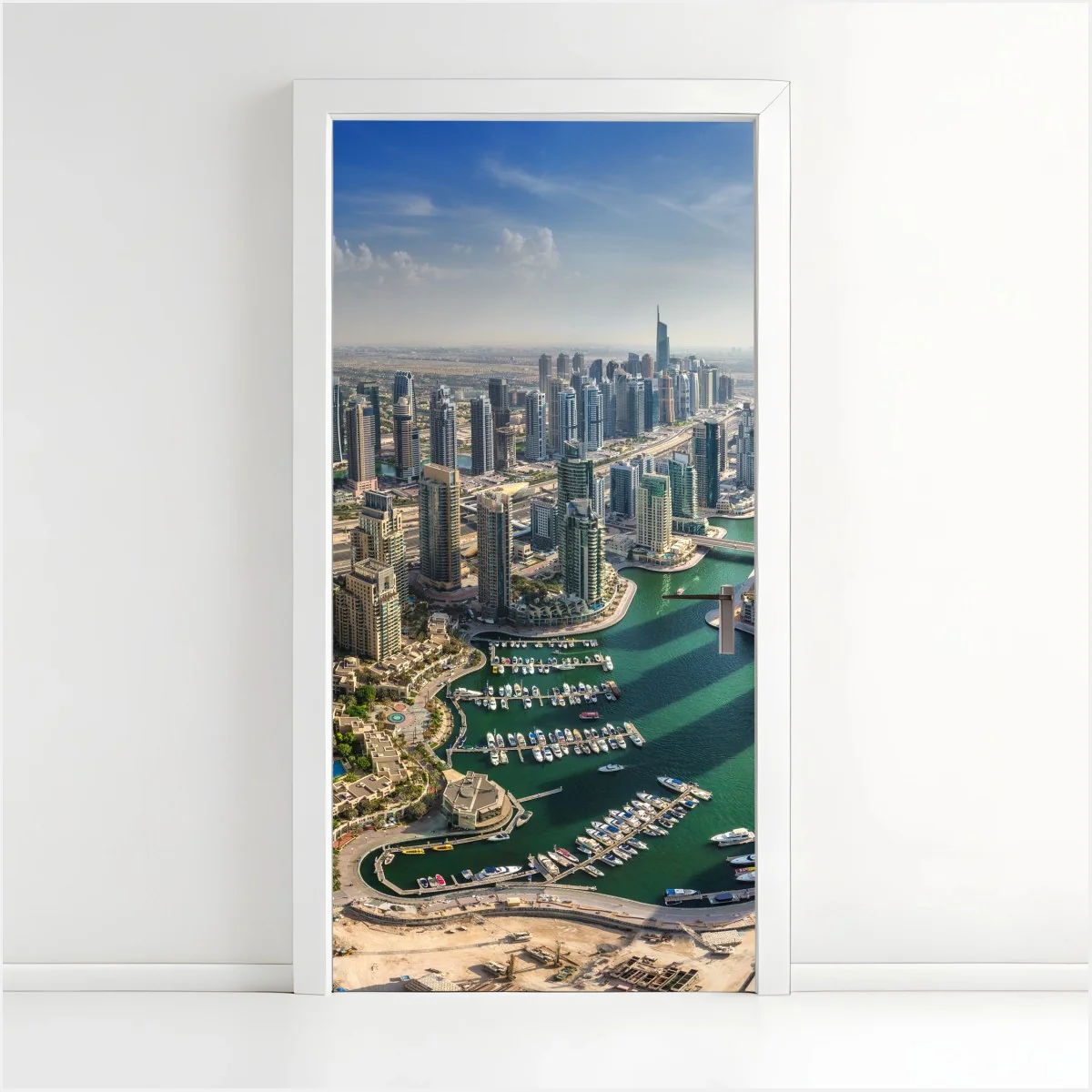 Türaufkleber Dubai Marina panorama skyline – Wallnifity®