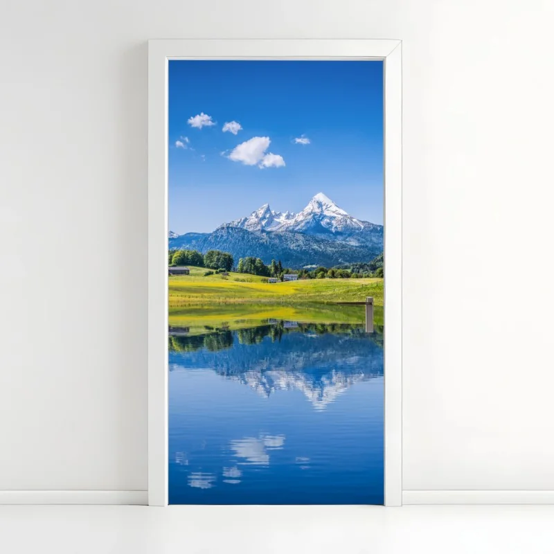 Türaufkleber reife tomaten auf rustikalem holztisch – Wallnifity®