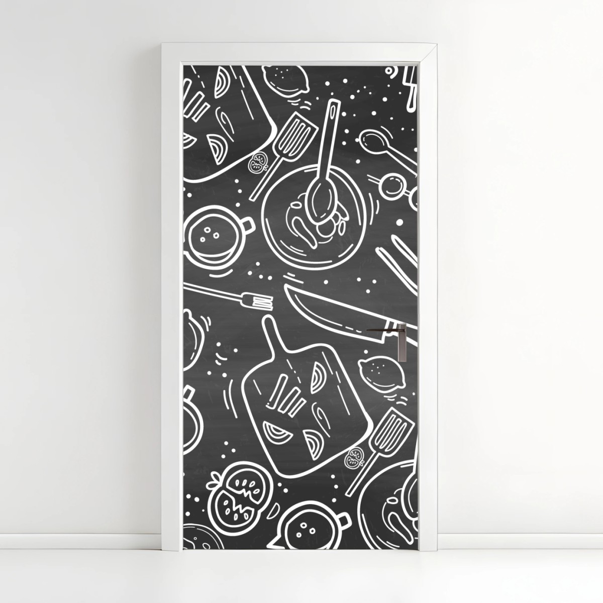Türaufkleber küchen tafel-doodle-muster – Wallnifity®