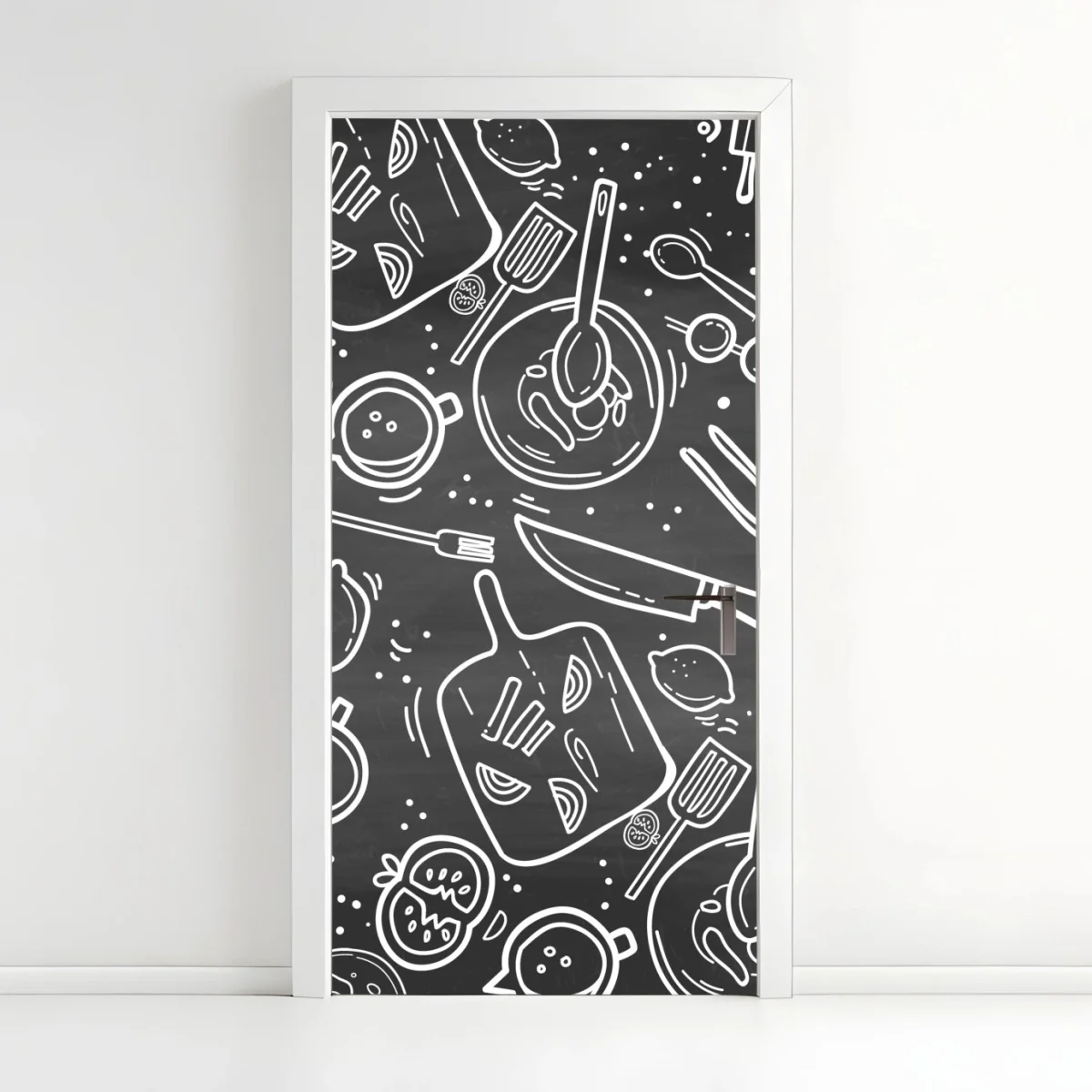 Türaufkleber küchen tafel-doodle-muster – Wallnifity®