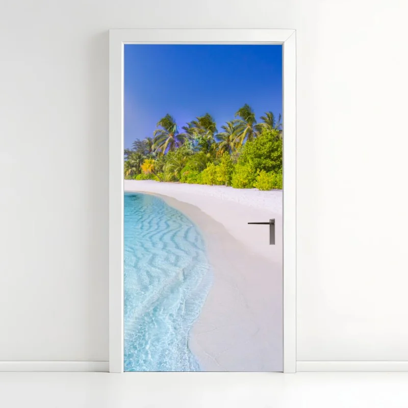 Türaufkleber tropischer türkisstrand