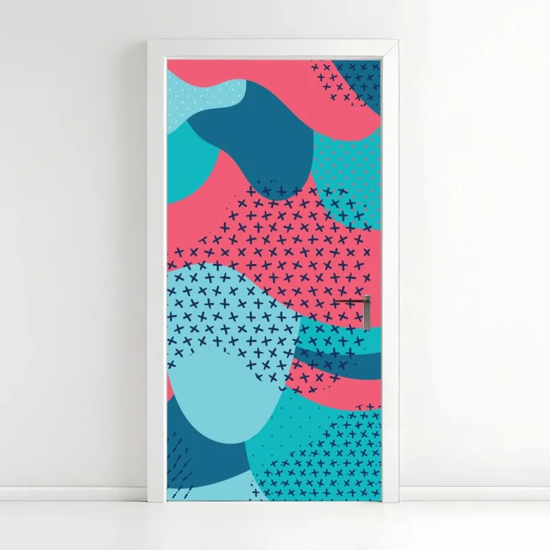 Türaufkleber verspieltes krokodilmuster für kinderzimmer – Wallnifity®