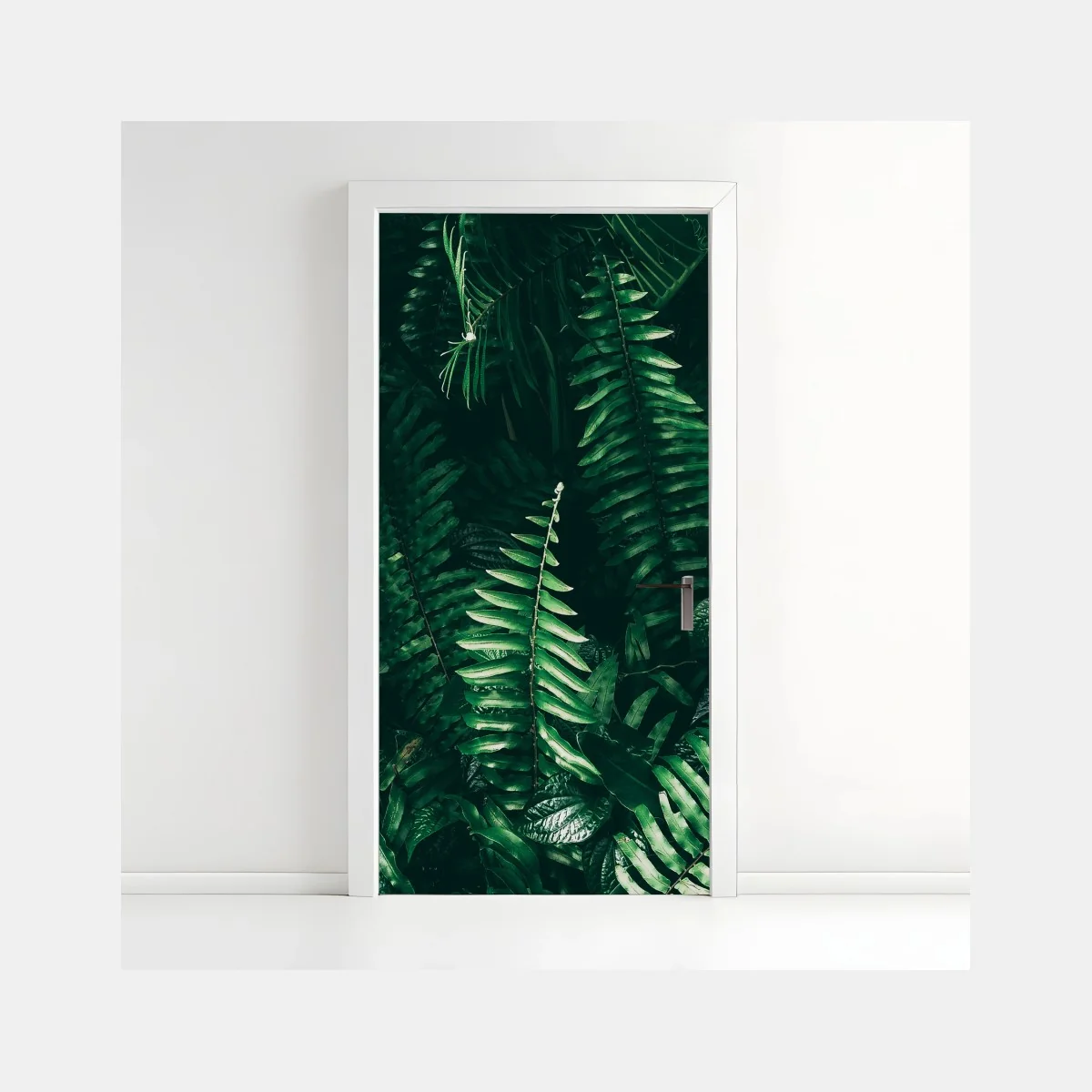 Türaufkleber üppige tropische grüne blätter – Wallnifity®