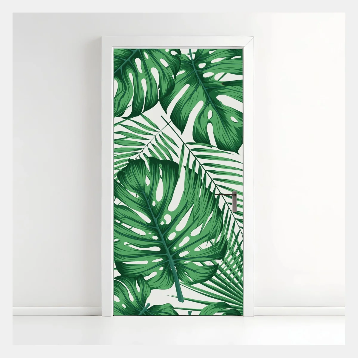 Türaufkleber tropisches monstera- und palmblättermuster – Wallnifity® Türaufkleber tropisches monstera- und palmblättermuster – Wallnifity®