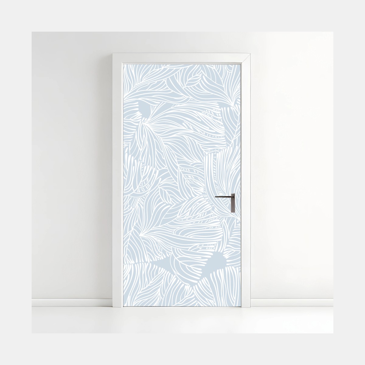 Türaufkleber sanftes blaues botanisches muster – Wallnifity® Türaufkleber sanftes blaues botanisches muster – Wallnifity®