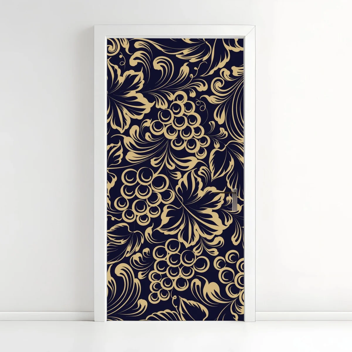Türaufkleber elegantes barockes weintraubenmuster in gold – Wallnifity® Türaufkleber elegantes barockes weintraubenmuster in gold – Wallnifity®
