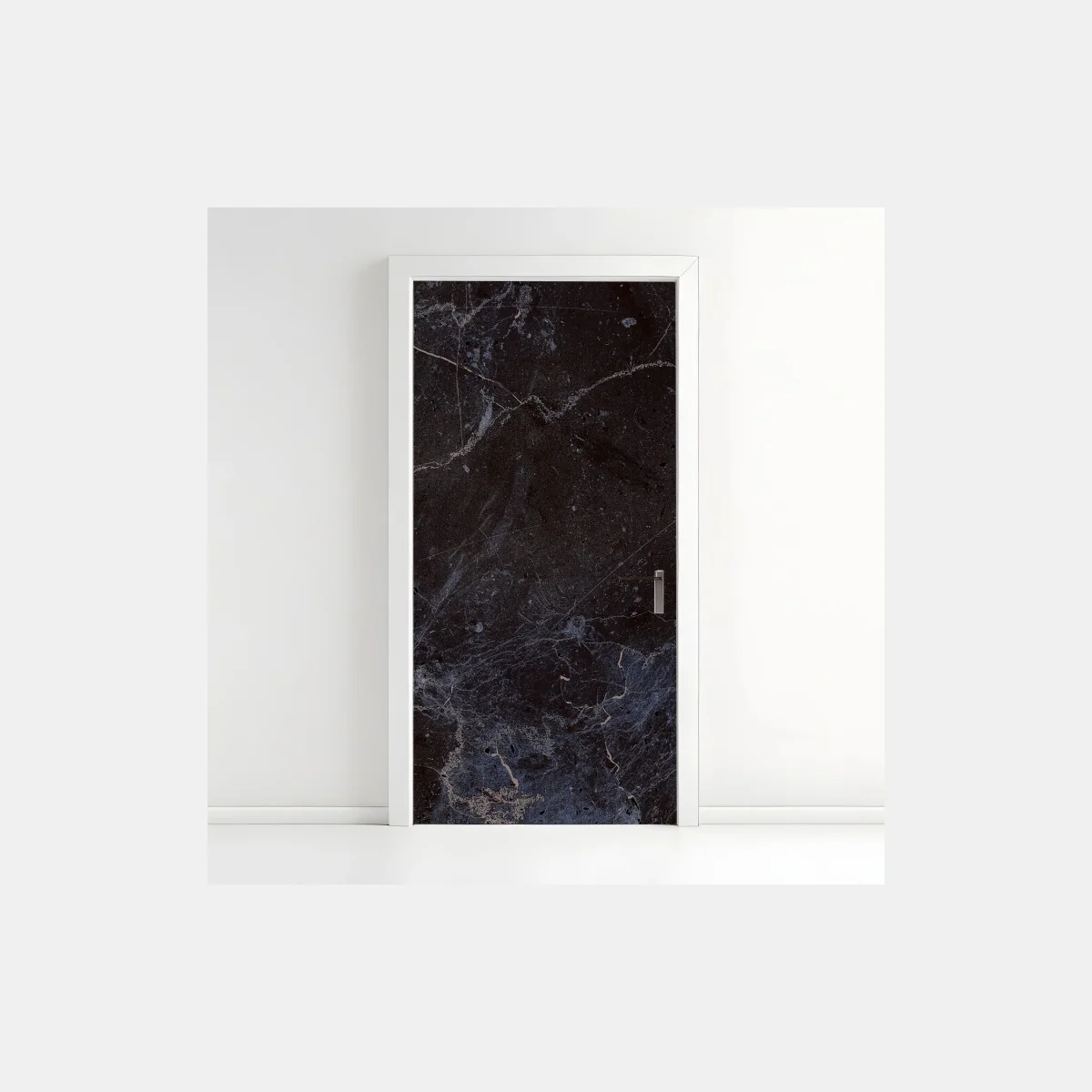 Türaufkleber dunkle marmortextur mit blauen adern – Wallnifity®