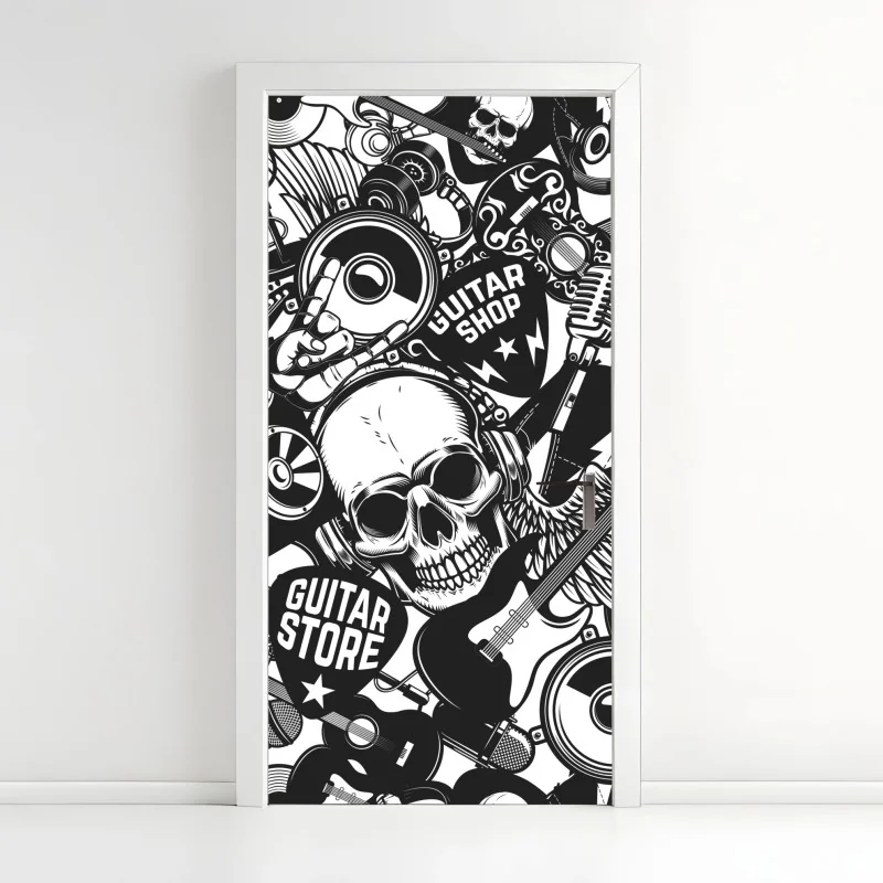 Türaufkleber tropisches monstera-blattmuster – Wallnifity®