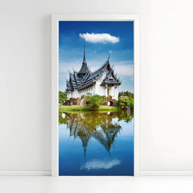 Türaufkleber Sanphet Prasat palast am spiegelnden see