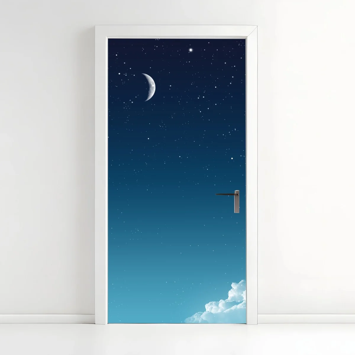 Türaufkleber ruhiger halbmond am sternenhimmel – Wallnifity® Türaufkleber ruhiger halbmond am sternenhimmel – Wallnifity®