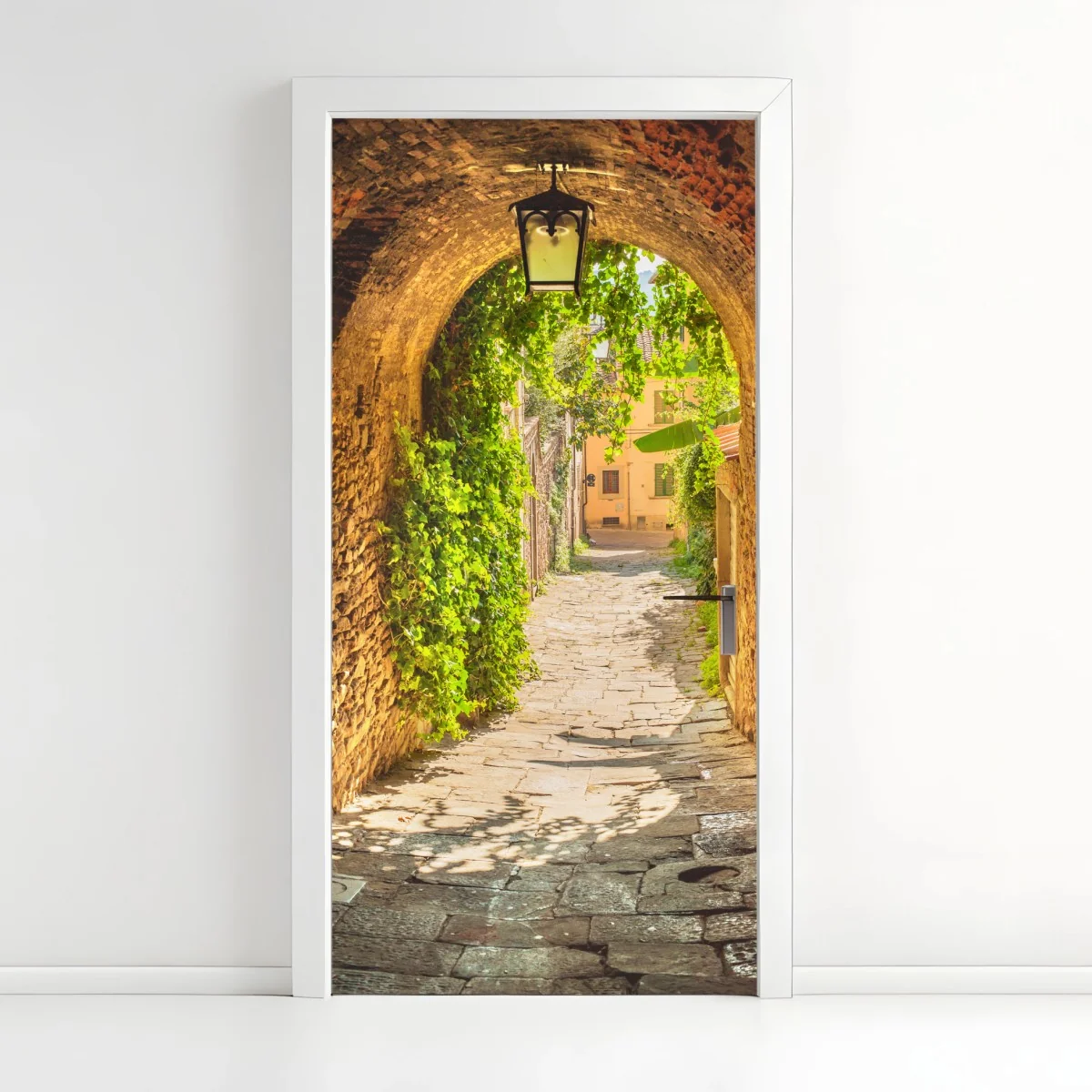Türaufkleber sonnige gasse in der Toskana – Wallnifity® Türaufkleber sonnige gasse in der Toskana – Wallnifity®