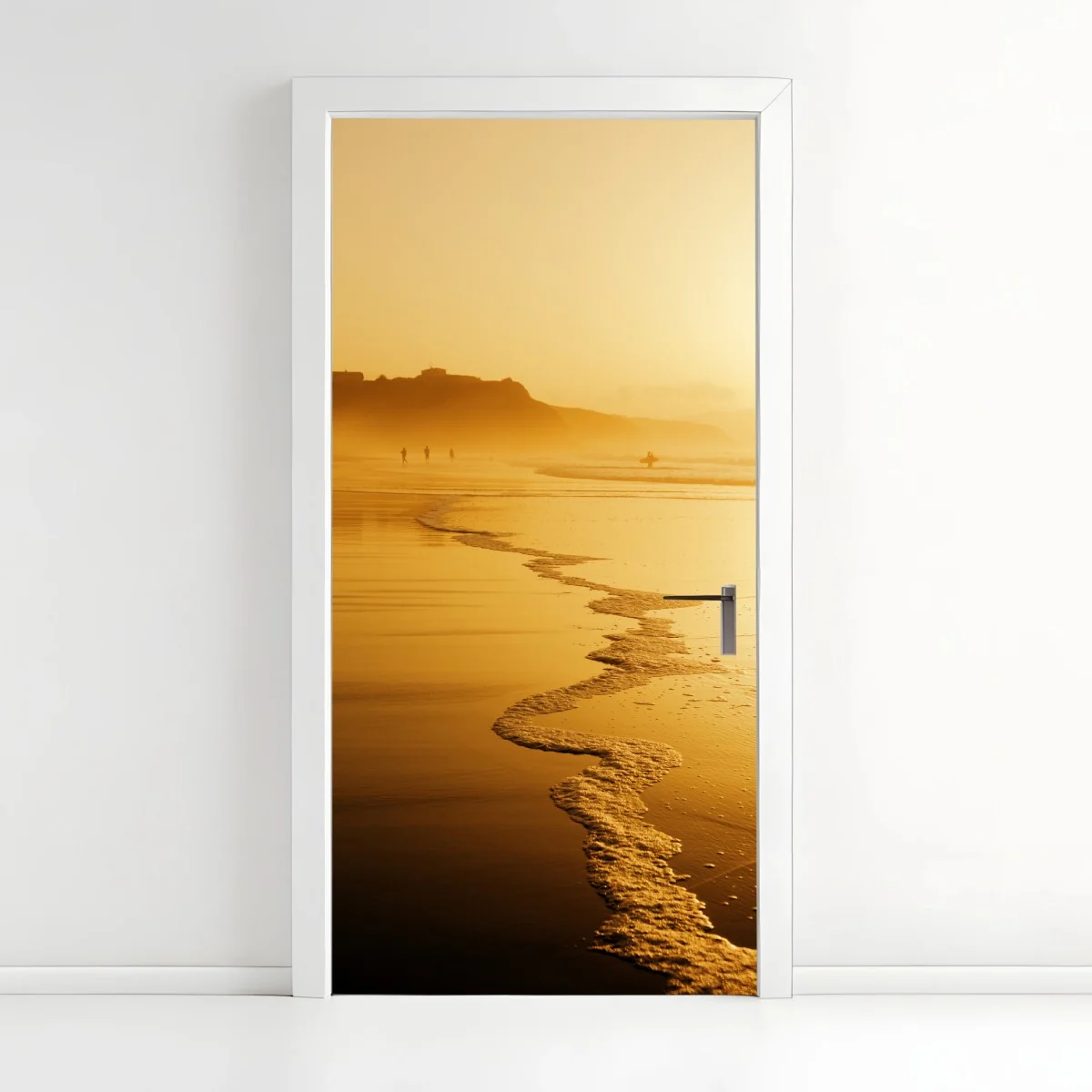 Türaufkleber goldener sonnenuntergang am strand von Sopelana – Wallnifity® Türaufkleber goldener sonnenuntergang am strand von Sopelana – Wallnifity®