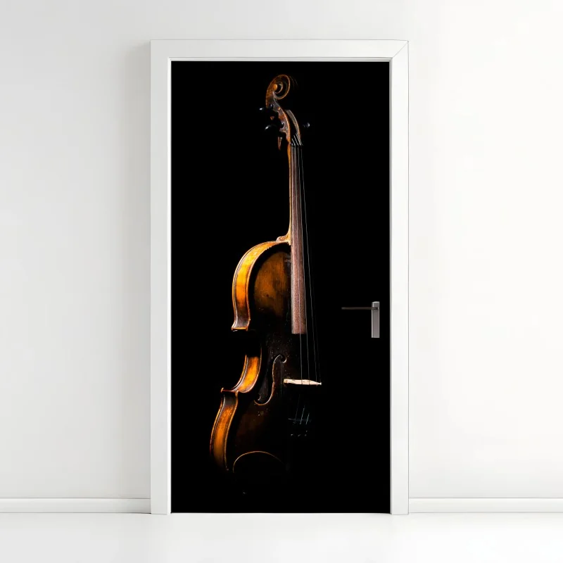 Türaufkleber fröhliches gelbes katzenmuster – Wallnifity®