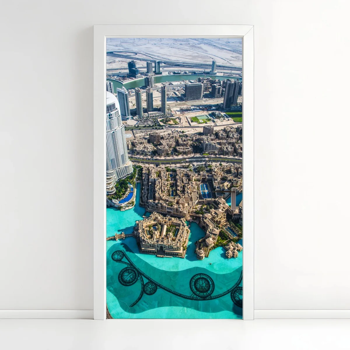 Türaufkleber luftaufnahme von Downtown Dubai – Wallnifity® Türaufkleber luftaufnahme von Downtown Dubai – Wallnifity®