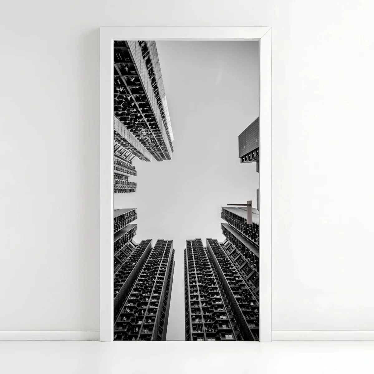 Türaufkleber städtische perspektive hochhäuser – Wallnifity® Türaufkleber städtische perspektive hochhäuser – Wallnifity®