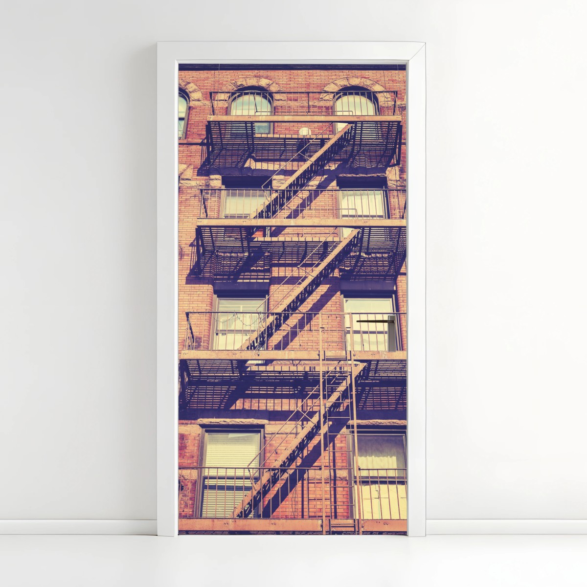 Türaufkleber vintage feuertreppen aus New York – Wallnifity®