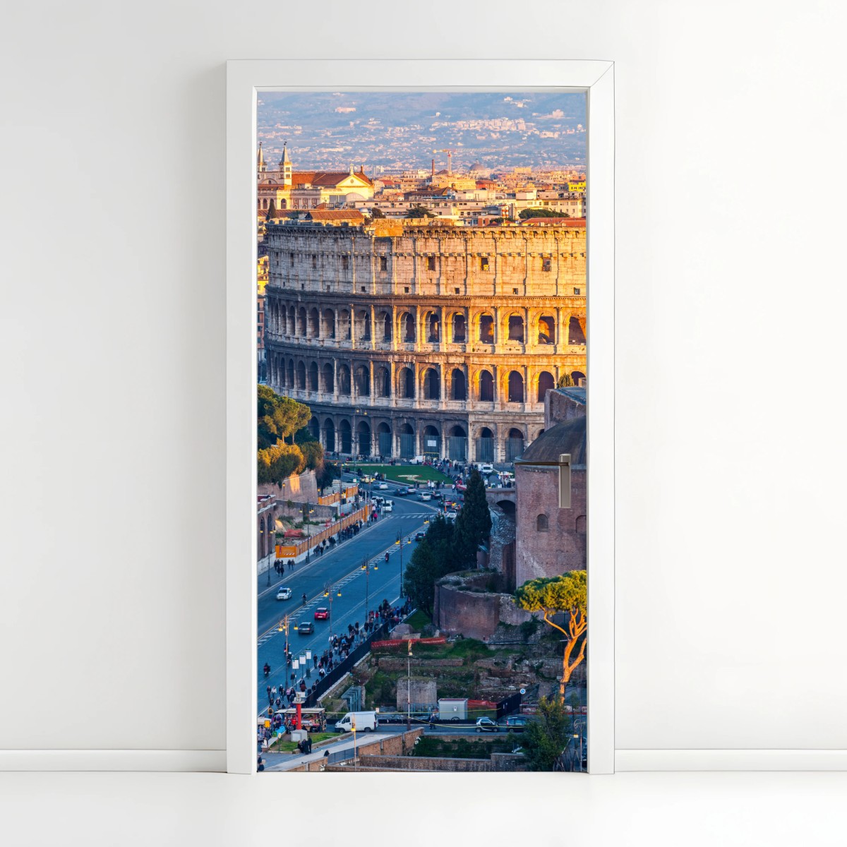 Türaufkleber goldenes kolosseum bei sonnenuntergang, Rom – Wallnifity® Türaufkleber goldenes kolosseum bei sonnenuntergang, Rom – Wallnifity®