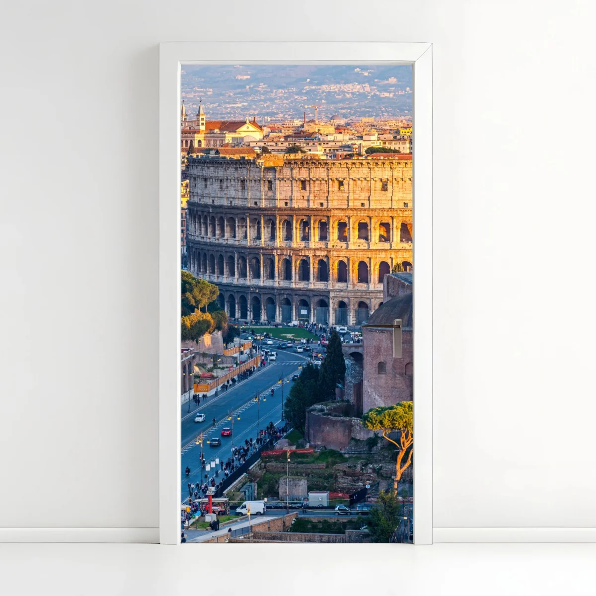 Türaufkleber goldenes kolosseum bei sonnenuntergang, Rom – Wallnifity® Türaufkleber goldenes kolosseum bei sonnenuntergang, Rom – Wallnifity®