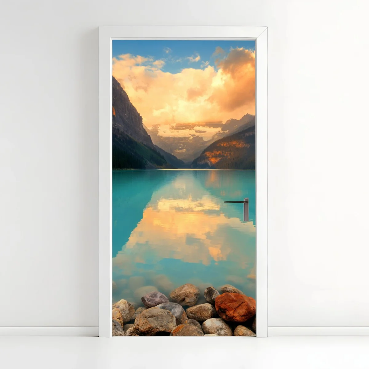 Türaufkleber sonnenaufgang über Lake Louise, Banff – Wallnifity® Türaufkleber sonnenaufgang über Lake Louise, Banff – Wallnifity®