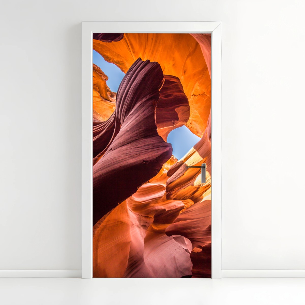 Türaufkleber sonnenbeschienene schlucht mit sandsteinformationen – Wallnifity®