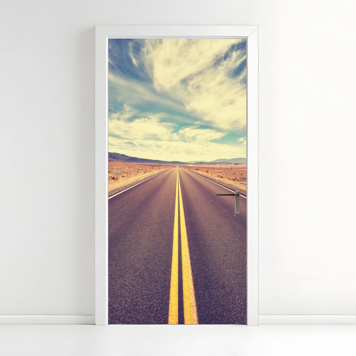 Türaufkleber vintage wüstenstraße, Death Valley – Wallnifity®