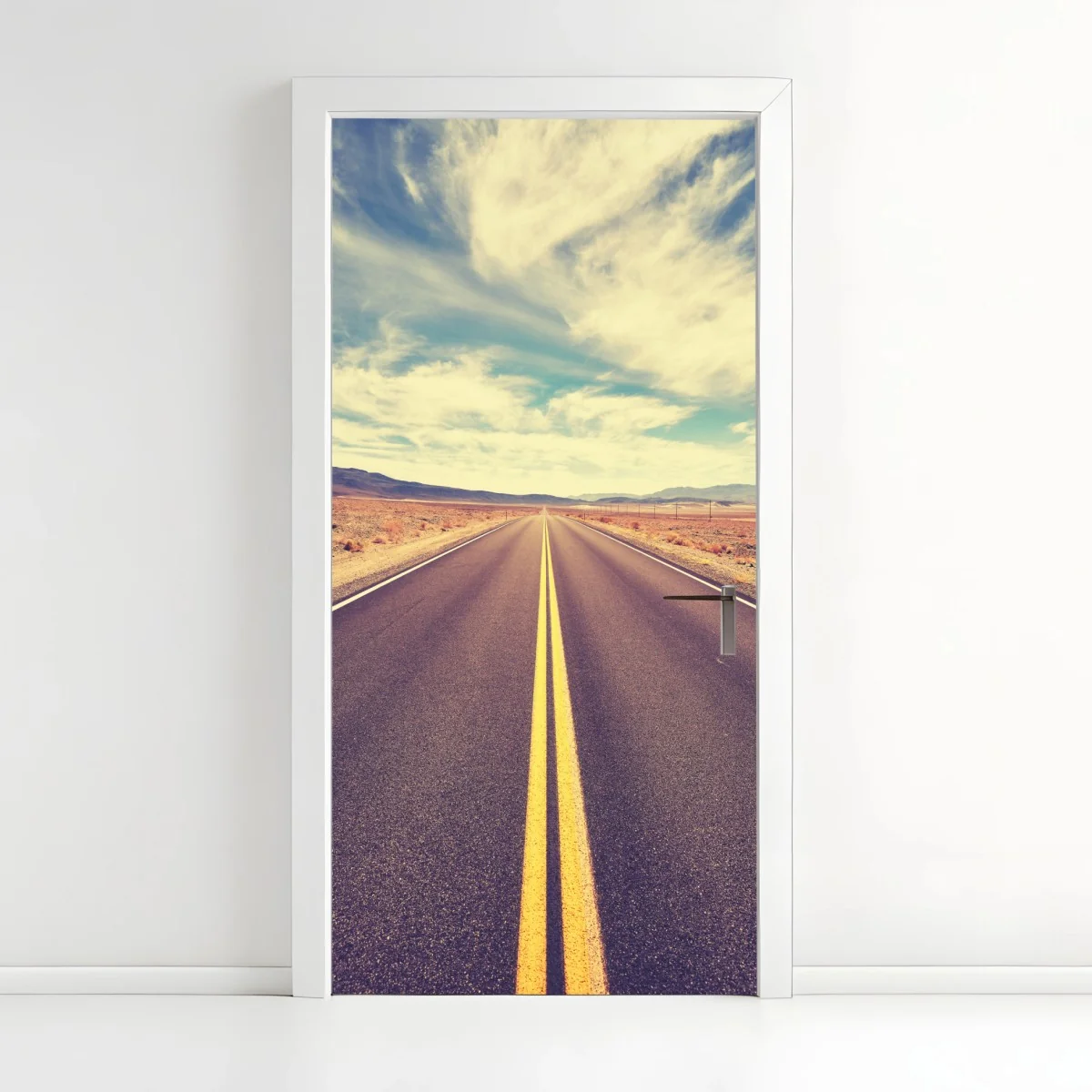 Türaufkleber vintage wüstenstraße, Death Valley – Wallnifity® Türaufkleber vintage wüstenstraße, Death Valley – Wallnifity®