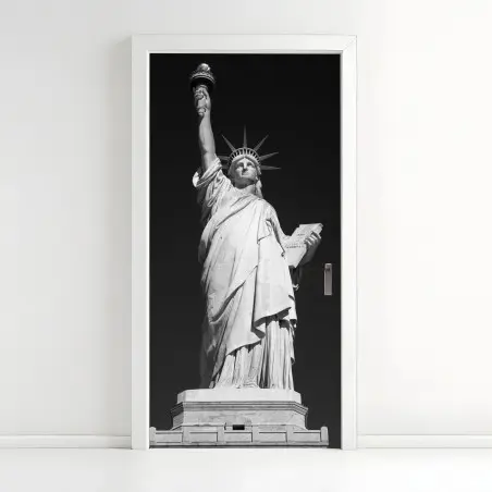 Türaufkleber Freiheitsstatue in monochrom – Wallnifity®