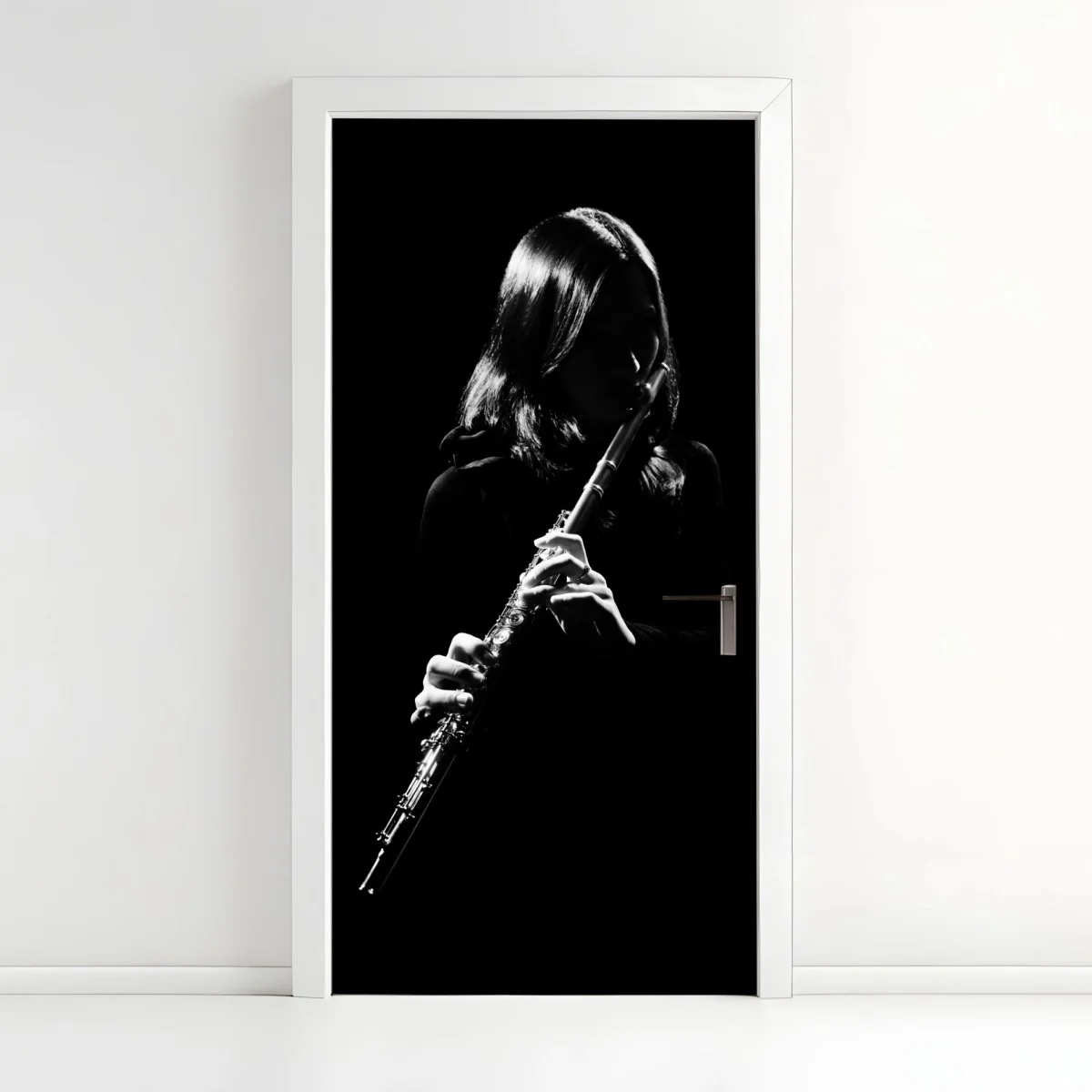 Türaufkleber elegante flötensilhouette – Wallnifity®