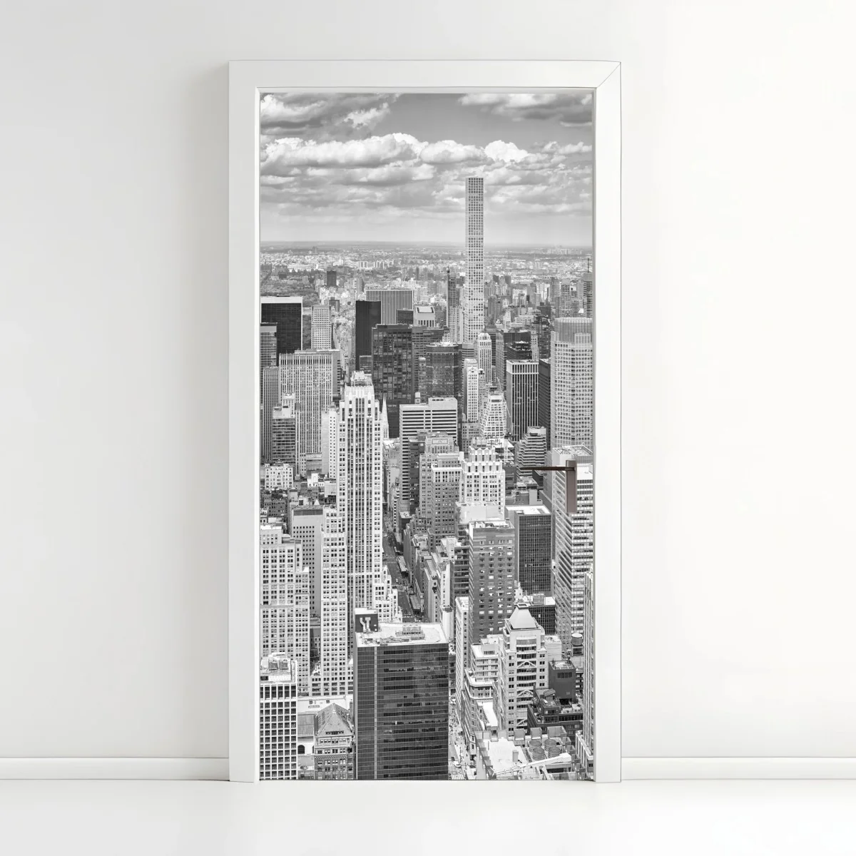 Türaufkleber panorama von New York in schwarzweiß – Wallnifity® Türaufkleber panorama von New York in schwarzweiß – Wallnifity®